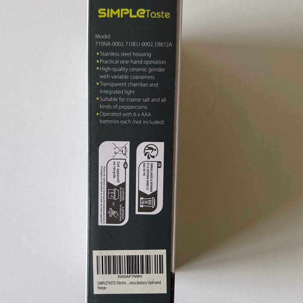 NEW SimpleTaste Electric Pepper Salt Mill 2-Pack - Picture 4 of 5